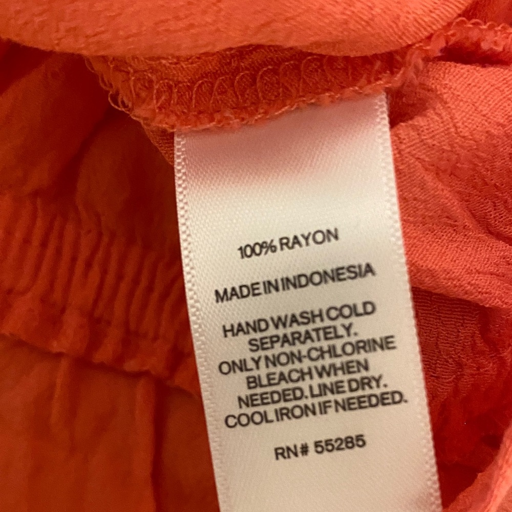 Express Bold Orange Ruffle Strap Top - Picture 4 of 4